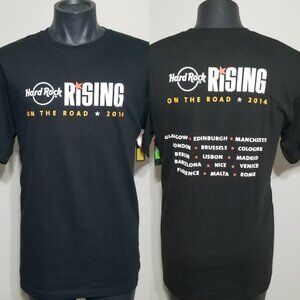 NEW Hard Rock Rising 2014 Tour T Shirt Mens Large Europe Battle of the Bands Tee